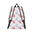 thumbnail image 2 of Honeii Red Squirrel And Blue Rabbit Print Canvas College Laptop Backpack, Durable Rucksack Travel Notebook Bag School Backpack Book Bag for Men Women-Medium, 2 of 7
