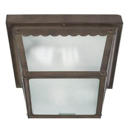 

2 Light Exterior Dark Brown with Frosted Glass