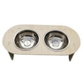 thumbnail image 3 of Wood Elevated Puppy Cat Bowl Stand Pet Supplies Removable Bowl Space Saving Versatile Anti Slip Feet Modern Food Bowl Cat Dish Double Bowl, 3 of 8