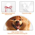 thumbnail image 4 of Rocae Happy Fluffy Running Dog for Christmas Tree Skirt with Pom Pom Trim for Holiday Party for Holiday Home Decor Indoor Outdoor-36", 4 of 7