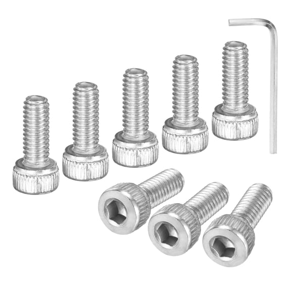 Uxcell 40-Pack M4 x 10mm Hex Socket Head Cap Screws Bolts, 304 Stainless Steel Machine Bolt Full Thread Precision Fasteners