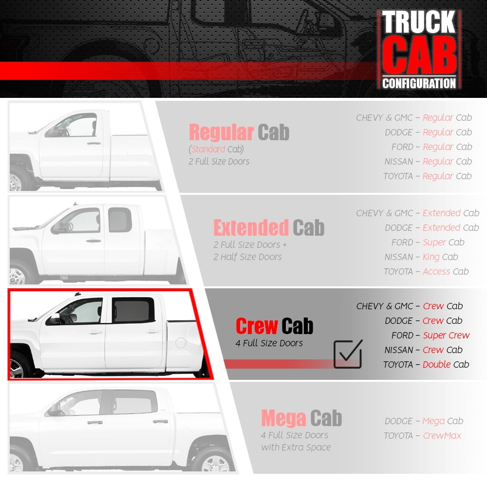 DNA Motoring For 04-08 Ford F150 Super Crew Cab 5" Black Oval Side Step Nerf bar Running Boards