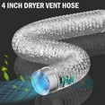 thumbnail image 2 of 4In 8Ft Flexible Air Aluminum Foil Ducting Dryer Vent Hose For Hvac Ventilation, 2 of 5
