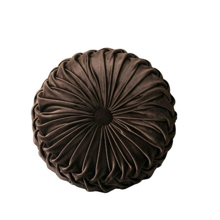 

Velvet Pleated Round Pumpkin Throw Pillow Couch Cushion Floor Pillow Decorative For Home Sofa Chair Bed Car