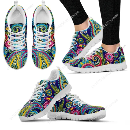 

Sneakers Casual con stampa floreale Bohemia Mandala di marca per donna comode scarpe basse AF Femme Lace Up Zapatos
