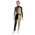 thumbnail image 2 of iiniim Little Girls One Piece Stretchy Bodysuit Long Sleeve Full Body Gymnastics Leotards Skating Romper Yellow 6, 2 of 7