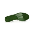 thumbnail image 4 of BLISSFUL STEP Women's Sandals Block Heels Clear Platform Slides Sandals Army Green 5, 4 of 7