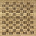 thumbnail image 1 of Ahgly Company Machine Washable Indoor Square Abstract Sienna Brown Area Rugs, 4' Square, 1 of 7