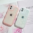 thumbnail image 2 of Compatible with iPhone 12 Mini,Cute Kawaii Bling Sparkle Glitter Frame Shape Soft Silicone Shockproof Protective Phone Cover for Women Girls Love Pink, 2 of 16