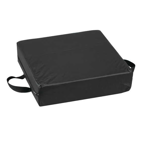 DMI 16" x 16" x 4" Foam Deluxe Seat-Lift Cushion Leatherette Cover Black (513-8884-0200)