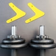 thumbnail image 4 of OULII 2Pcs Barbell Storage Rack Wall Mounted Holder Yellow Suitable for Home Gym Barbell Organizing, 4 of 5