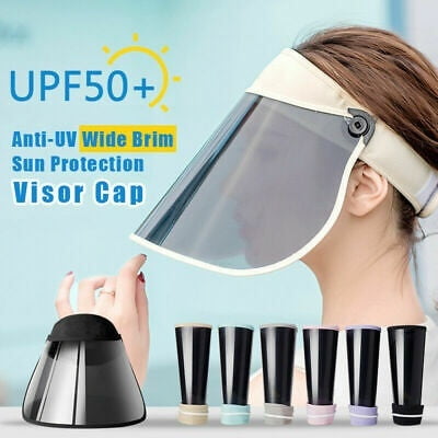 Women's Visor Hat UV Protection Wide Brim Adjustable Face Sheild