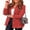 F Red, variant on Chase Secret Women Denim Jacket Casual Long Boyfriend Distresse Jean Jacket Petite - Size L