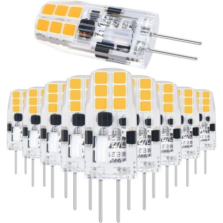 

G4 LED Bulb JC Bi Pin Base Bulb 20 Watts G4 Halogen Bulb Replacement AC/DC 12 Volts G4 Light Bulb for Landscape Lighting Soft White 2700K 10pcs