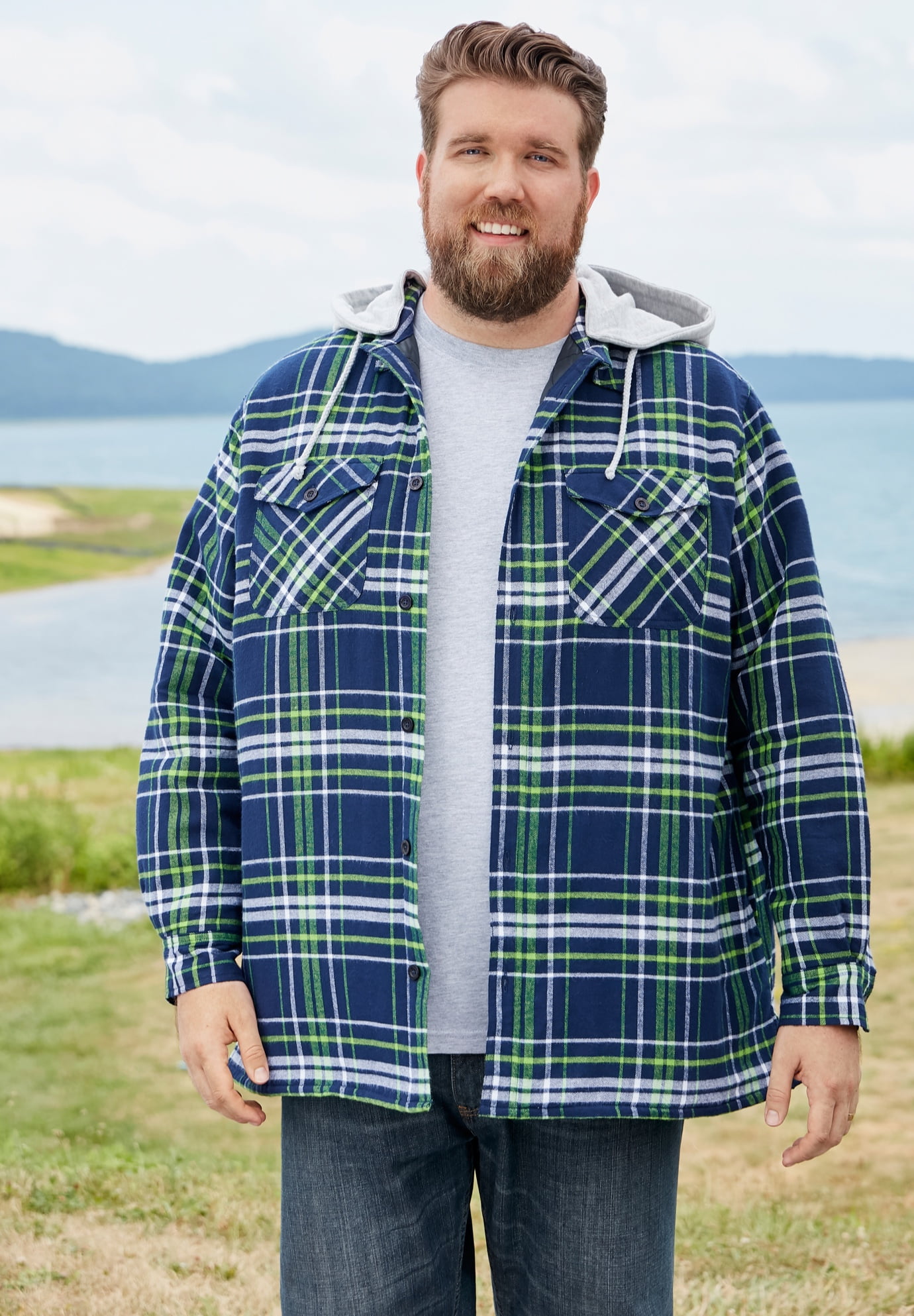 Boulder creek removable hood shirt jacket Clearance