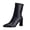 Black, variant on Mid Calf Boots Women Square Toe Chunky Heel Dress Shoes For Women Winter Warm Boots with Side Zipper Indoor Outdoor Daily Wear