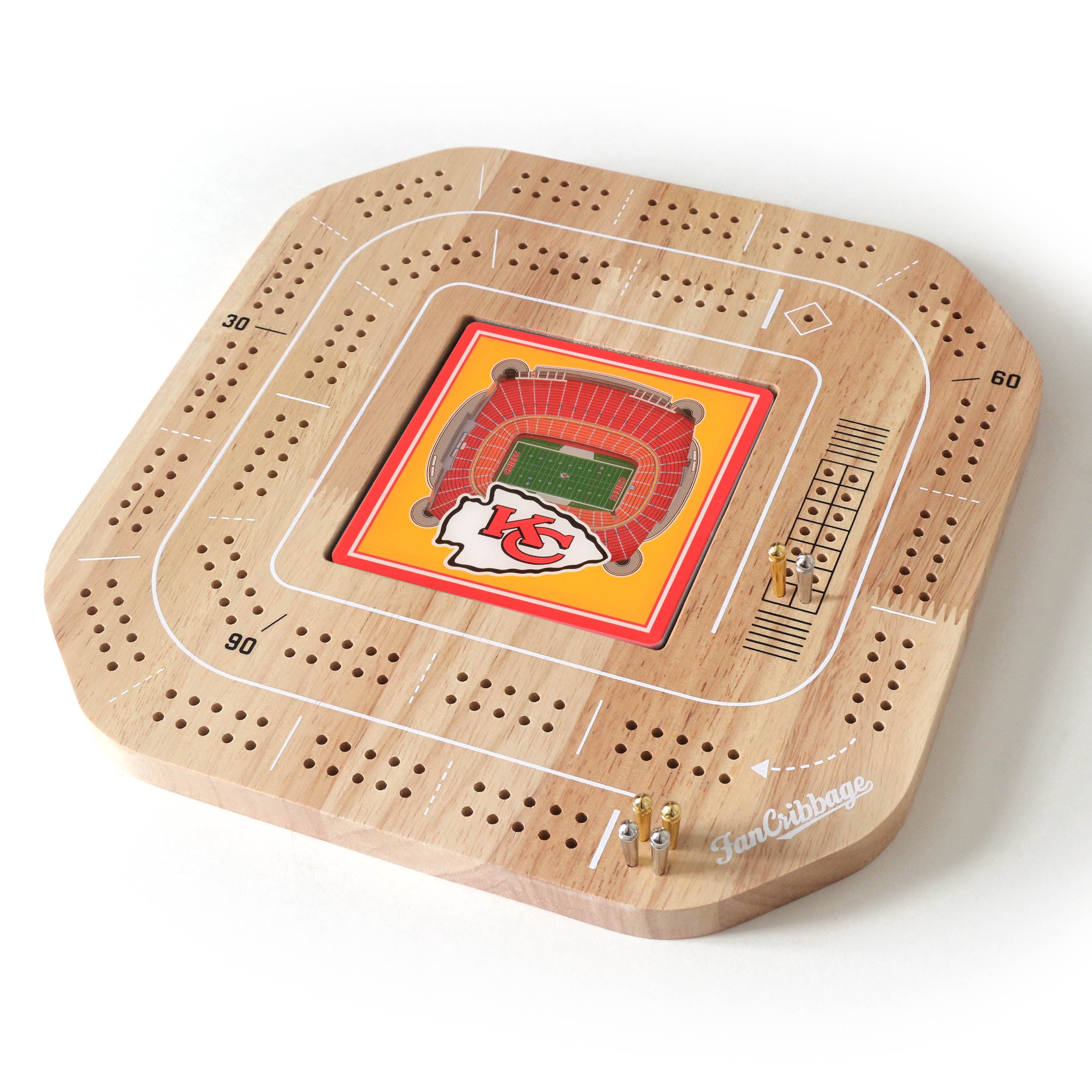 YouTheFan NFL Kansas City Chiefs Stadiumview Cribbage