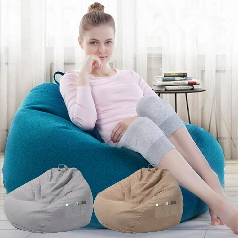 Willstar Sofa Sack Ultra Soft Bean Bag Chair Cover Only Storage