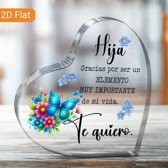 Spanish Style Acrylic Decorative Sign Plaque with Heartfelt Message Floral Butterfly Design Gift for Men Women Teachers Bosses Mentors Graduation Mother's Day Father's Day 4 Inch