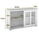 thumbnail image 2 of Costway Aparador de Cocina Armario de Almacenamiento Gabinete Consola con 2 Estantes 2 Puertas 106 x 33 x 62,5 cm Beige, 2 of 10