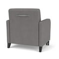 thumbnail image 3 of Siena Reception Oversize Guest Chair / Casters / Black Wood Legs / Light Gray, 3 of 5