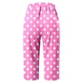 thumbnail image 4 of Puliio Womens Pants Polka Dot Drawstring Trouser Fashion Comfortable Casual Mid Waist Sport Pants, 4 of 4