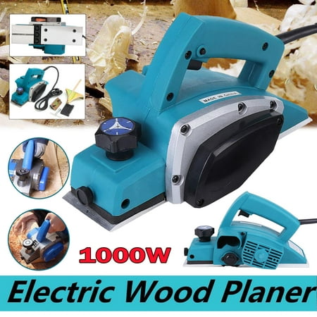 HERCHR Eectric planer Handheld Planer, 110V Portable Electric Wood Planer Hand Held Woodworking Power Tool for Home (Best Portable Wood Planer)
