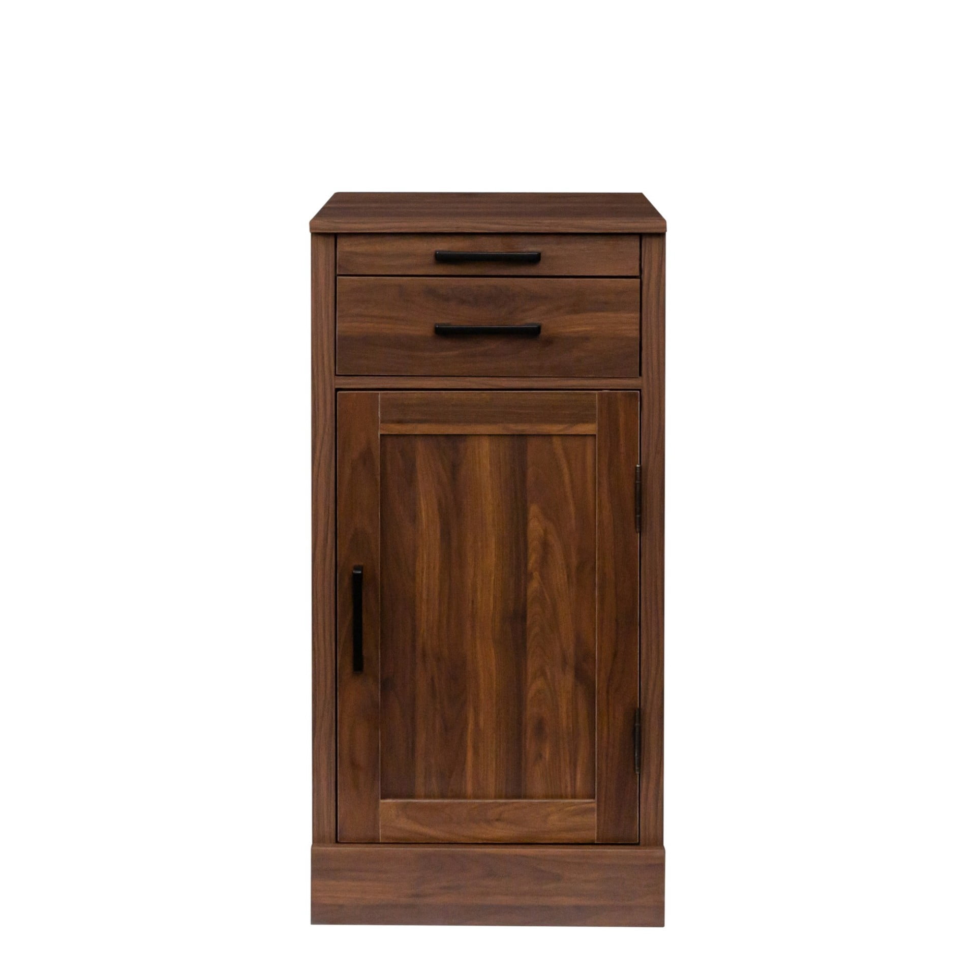 Wine Bar Cabinet with Drawer and Storage Shelf, Freestanding Buffet Cabinet Storage Organizer for Dining Room Living Room, Walnut