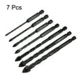 thumbnail image 3 of Unique Bargains 7pack Masonry Drill Bit Set, 3mm to 12mm Concrete Drill Bit Set 1/4' Hex Shank Ceramic Drill Bit, 3 of 6