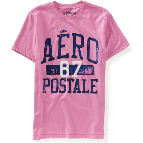 Camiseta gráfica Aeropostale Aero No. 87 rosa mediana
