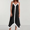 thumbnail image 1 of WILLBEST Vestido De Lino Para Mujer, Informal, Con Escote En V Y Espalda Descubierta, Con Tirantes Finos, Para Primavera Y Verano, Salidas Diarias Y Actividades De Ocio., 1 of 3