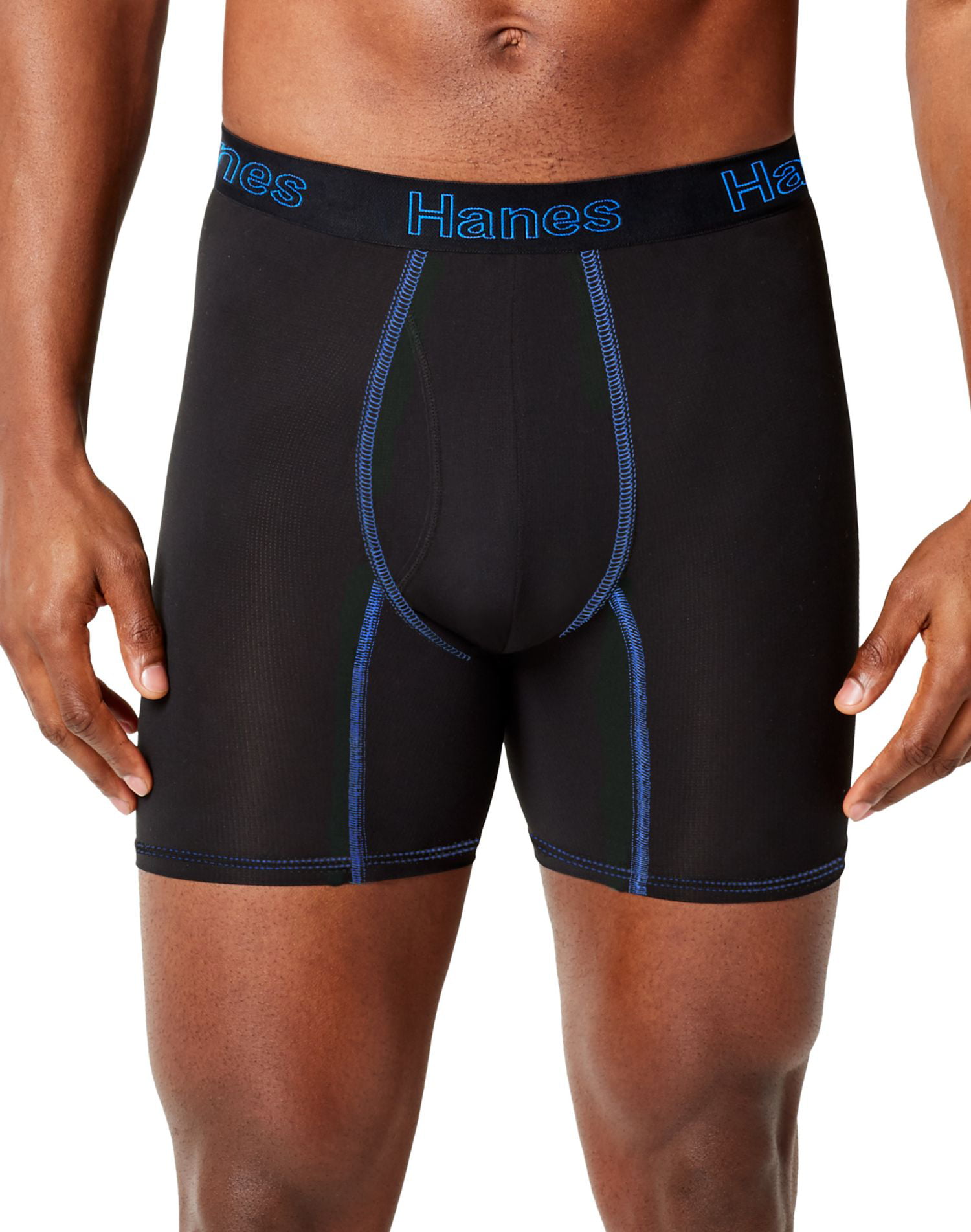 4 Pack Hanes Men's Boxer Briefs ComfortSoft Tagless Underwear Black Gray 3X-5X 