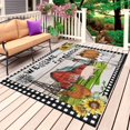 thumbnail image 4 of Outdoor Rug 3x5 ft Farmhouse Animals Outdoor Large Area Rug Non Slip Barn Windmill Sunflower Plaid Retro Wood Front Door Mat RV Rug Carpet Patio Outdoor Rugs for Backyard Balcony Deck Porch Indoor, 4 of 9
