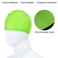 thumbnail image 5 of Unique Bargains Silicone Swim Caps Unisex NonSlip Pool Caps Waterproof Elastic Swimming Hats Green 2 Pack, 5 of 5