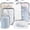 White, variant on TRIPPED Travel Gear 5-Piece Large Mesh Compression Packing Cubes for Luggage, Dusty Teal