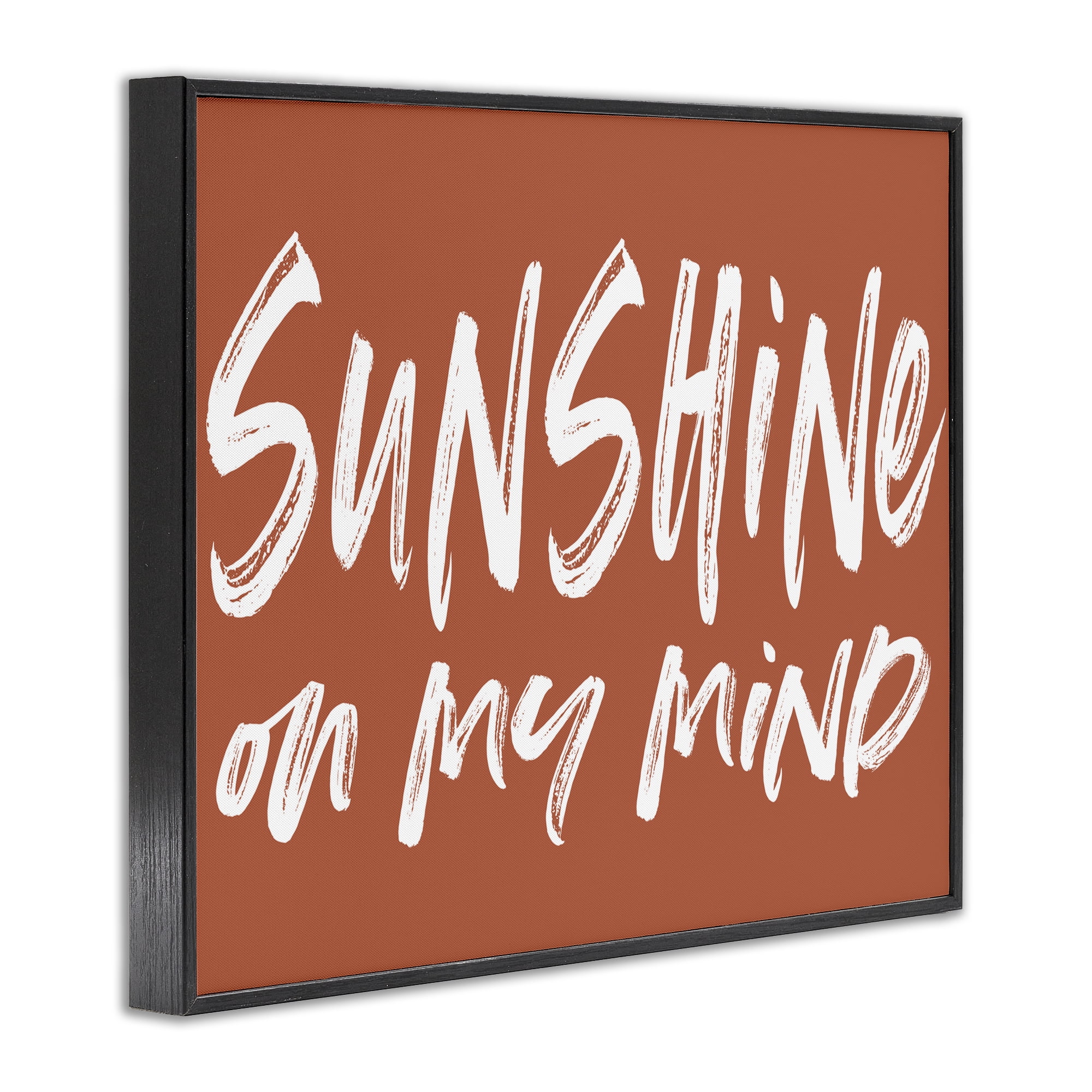 Sunshine State Of Mind Brown Black Framed Giclee Art, design by Lettered and Lined