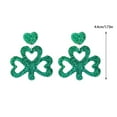 thumbnail image 3 of Fiudx Ofertas relámpago del día Pendientes del San Patricio Pendientes vintage Pendientes personalizados Mujer, 3 of 7