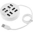thumbnail image 1 of USB 8 Ports Box Multi Data Transmission USB 2.0 Hub Round Shape Multi-Port Splitter Charger Adapter Replacement with LED for USB Devices, Phone, USB Flash Disk, PC, Tablet, 1 of 7