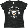 thumbnail image 3 of Inktastic Live Love Cows Women's T-Shirt, 3 of 5