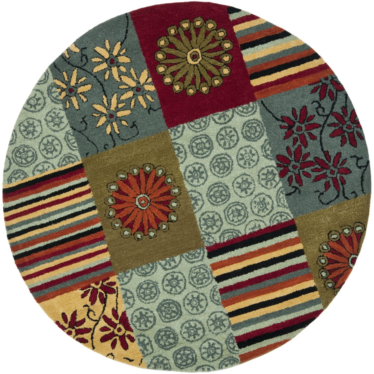 SAFAVIEH Soho Vivid Abstract Wool Area Rug, Multi, 7'6" x 9'6"