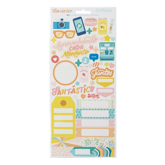Obed Marshall Fantastico Cardstock Stickers 6"X12" 102/Pkg-Accents & Phrases