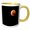 Yellow/White, variant on 3drose, Super Blood Moon and Lunar Eclipse January 20, 2019., 11oz Two-tone Yellow Mug