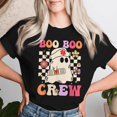 thumbnail image 2 of Groovy Boo Boo Crew Nurse Ghost Paramedic Halloween Women T-Shirt, Funny Spooky Medical Staff Graphic Tee, Cute Fall Costume Shirt for Healthcare Heroes, October Party Outfit, 2 of 3