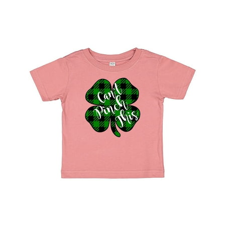 

Inktastic St. Patrick s Day Can t Pinch This Plaid Clover Gift Baby Boy or Baby Girl T-Shirt