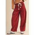 thumbnail image 3 of TinyCribz Women's Red Corduroy Wide Leg Pants, Casual High Waist Trousers XL, 3 of 12