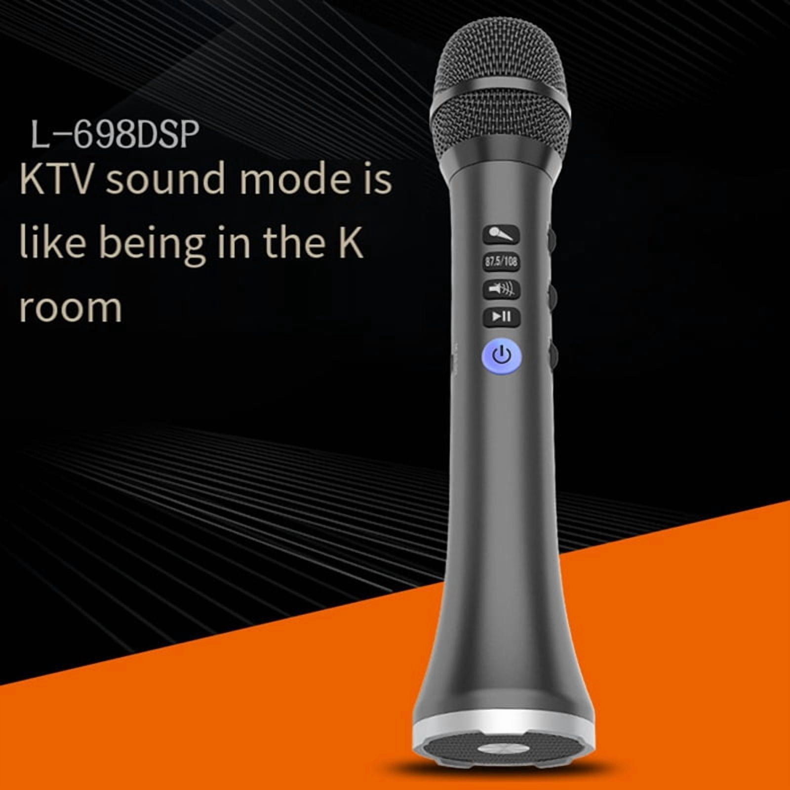 L-698DSP 20W Bluetooth Microphone with Wireless Speaker for Enhanced Sound Quality Black