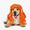 orange, variant on Pet wig, cat and dog wig, fun role-playing pet headwear, dog and cat wig with adjustable elastic band, suitable for pet dog and cat holiday party role-playing costumes