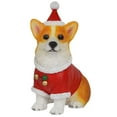 thumbnail image 2 of Christmas Dog Figurine Wearing Santa Hat – 5.9" Holiday Decoration Statue,Realistic Detailed Christmas Figurines Playset,Resin Chrismas Dog Toys,Christmas Decor(Style A), 2 of 9