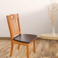 thumbnail image 4 of Funda de asiento de silla de cuero PU, protector de silla, funda de silla extraíble a prueba de aceite para Marron oscuro, 4 of 7