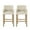 Beige/Weathered Natural, variant on Chaparral Contemporary Fabric Upholstered Wood 30.5 inch Barstools, Set of 2, Beige and Weathered Natural